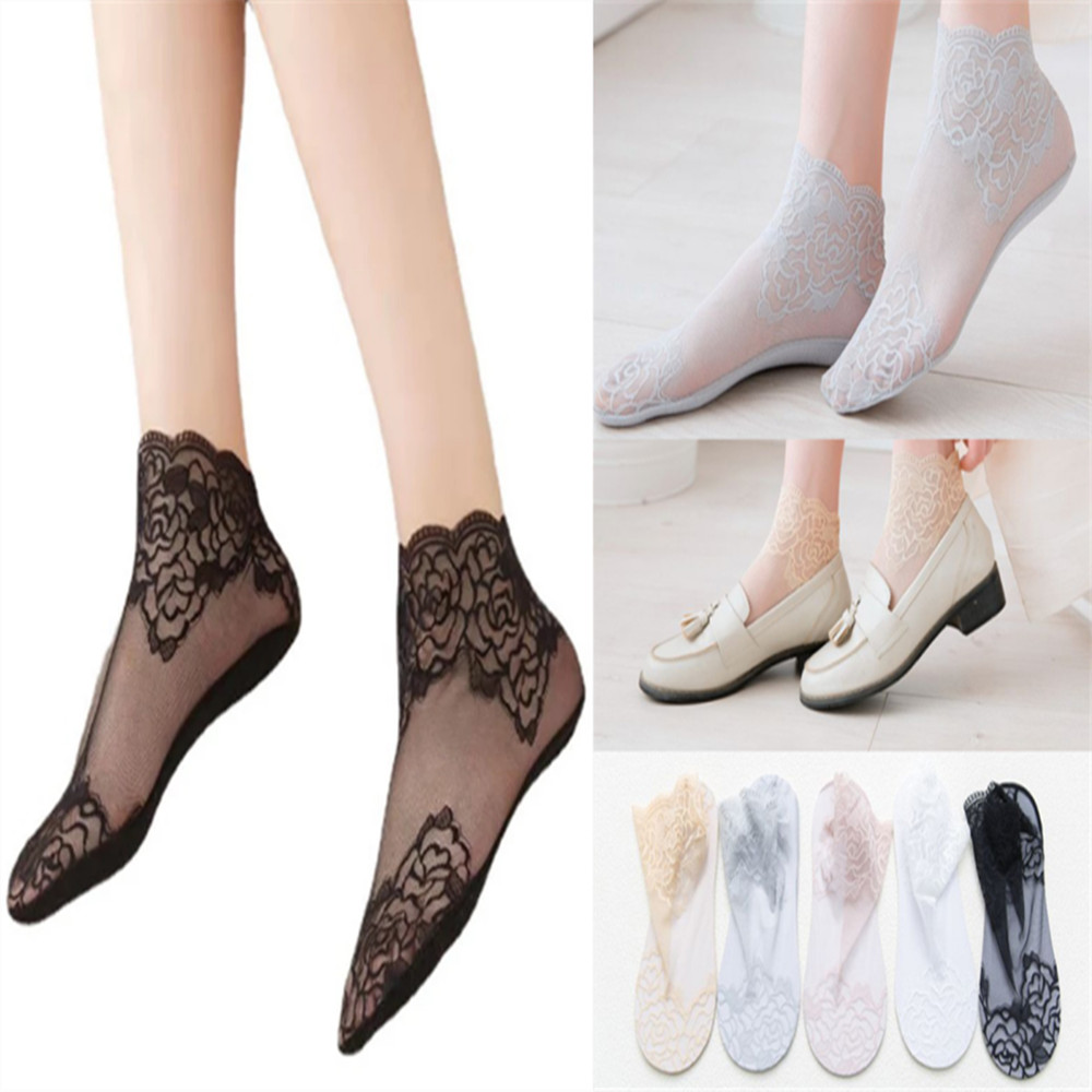 Invisibility Sock Loafer - Calzini sottili da donna in pizzo
