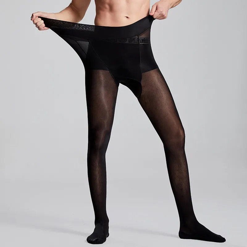 Tights Pantyhose Sheer - Taglie forti Uomo Sexy Sheer Nero