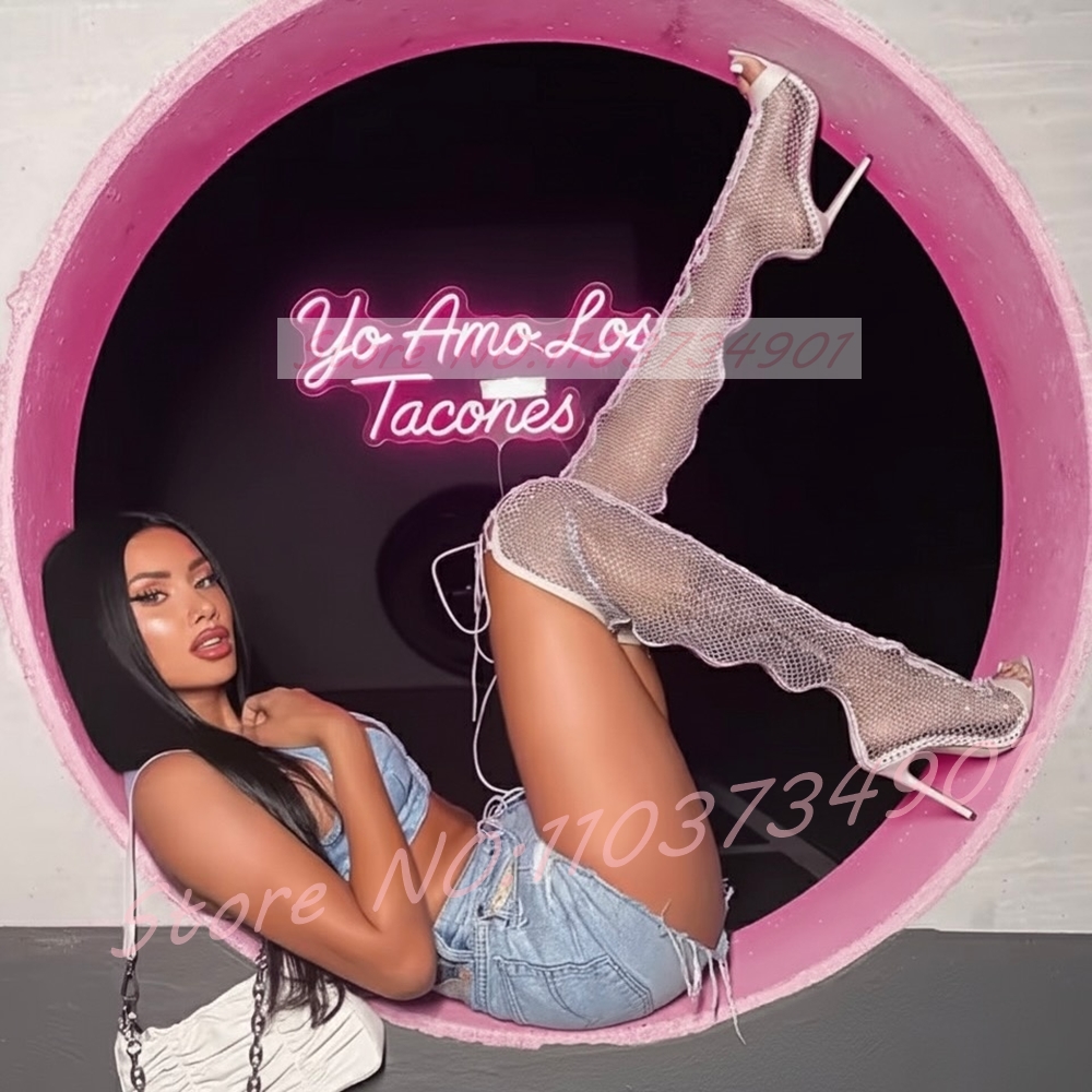 Fishnet Stocking Women - Calza a rete Stivali alti alla