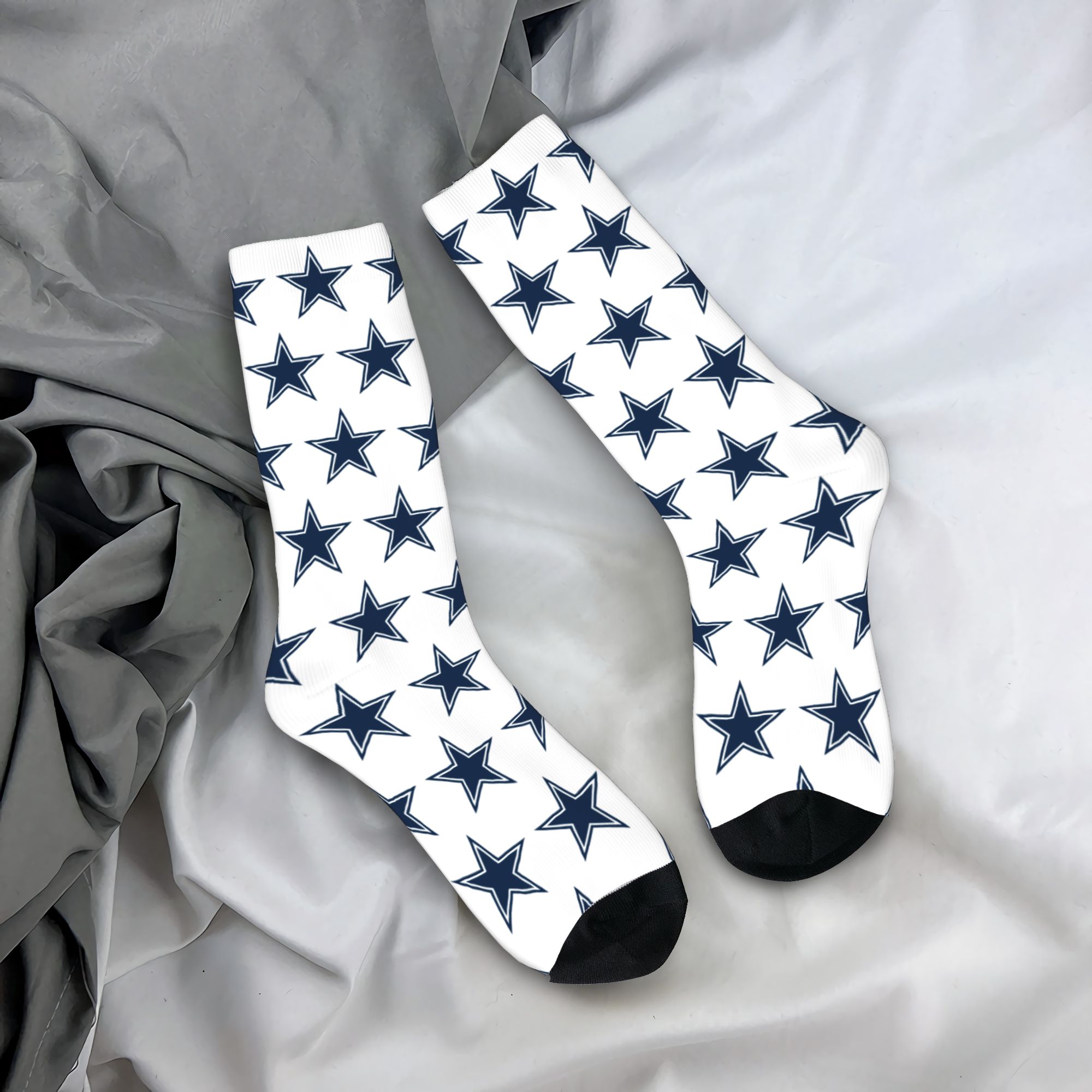 Dress Sock Men - Calzini da uomo Custom Cowboy Star,