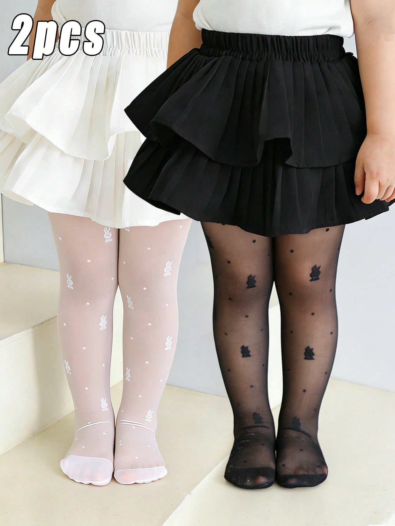Tights Pantyhose Sheer - Confezione da 2 collant per bambina